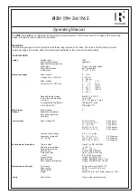 Preview for 1 page of Rishabh RISH DPM 24/96 S Operating Manual