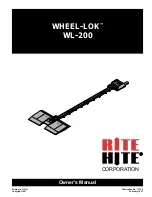 Предварительный просмотр 1 страницы RITE-HITE WHEEL-LOK WL-200 Owner'S Manual