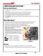 Preview for 21 page of RITEWAY HH-8200NT Operator'S Manual