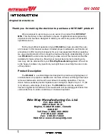 Preview for 8 page of RITEWAY RH-9222 Operator'S Manual & Parts