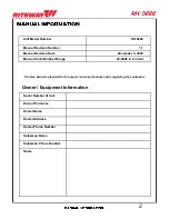 Preview for 9 page of RITEWAY RH-9222 Operator'S Manual & Parts