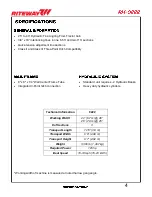 Preview for 11 page of RITEWAY RH-9222 Operator'S Manual & Parts