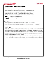 Preview for 20 page of RITEWAY RH-9222 Operator'S Manual & Parts