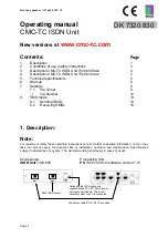 Rittal CMC-TC ISDN Unit 7320.830 Operating Manual preview