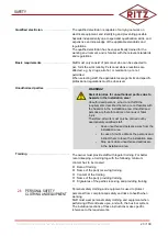 Preview for 23 page of RITZ SIS BUS BAR SYSTEMS Installation Instructions Manual