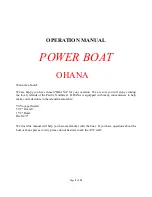 Preview for 1 page of Ritzy Charters OHANA Operation Manual