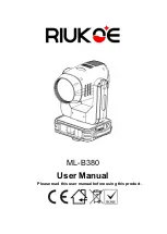 RIUKOE ML-B380 User Manual preview