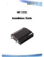 Preview for 1 page of Riva re1000 Installation Manual