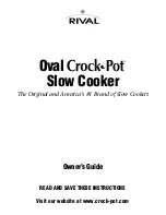 Предварительный просмотр 1 страницы Rival Crock-Pot 5070 Owner'S Manual