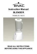 Rival DC-TB170 Instruction Manual preview