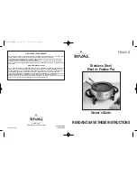 Предварительный просмотр 1 страницы Rival FD325 S Owner'S Manual