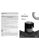 Rival FRRVSC500-B Owner'S Manual preview