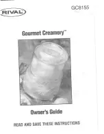 Rival Gourmet Creamery GC8155 Owner'S Manual preview