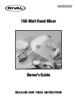 Preview for 1 page of Rival MX555W Owner'S Manual