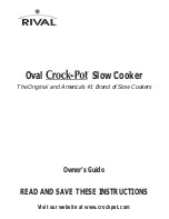 Rival Oval Crock-Pot Owner'S Manual preview