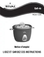 Предварительный просмотр 19 страницы Rival RC61-CN Owner'S Manual