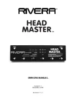 Предварительный просмотр 1 страницы Rivera Head Master Owner'S Manual