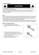 Предварительный просмотр 12 страницы RiverGrille TF2014501-RG Assembly, Use And Care Manual