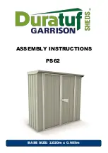 Предварительный просмотр 1 страницы Riverlea Duratuf Garrison Sheds PS62 Assembly Instructions Manual