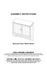 RiverRidge Ashland 2 Door Wall Cabinet Assembly Instructions Manual preview