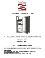 Preview for 1 page of RiverRidge ASHLAND SINGLE DOOR / 3 DRAWER CABINET Assembly Instructions Manual