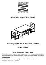 Preview for 1 page of RiverRidge KIDS TABLE W/3 BINS & 2 CHAIRS 01-004 Assembly Instructions Manual