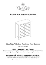 Preview for 1 page of RiverRidge Madison 06-110 Assembly Instructions Manual