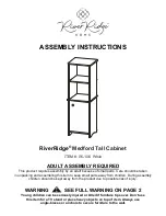 RiverRidge Medford Tall Cabinet 06-106 Assembly Instructions Manual предпросмотр