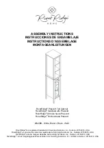 Предварительный просмотр 1 страницы RiverRidge Prescott 06-163 Assembly Instructions Manual