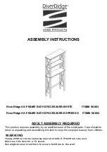 RiverRidge X-FRAME BATH SPACESAVER-ESPRESSO 06-004 Assembly Instructions Manual preview