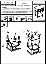 Preview for 1 page of Riverside Furniture 15268 Assembly Instructions