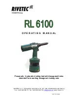 RIVETEC RL 6100 Operating Manual preview