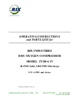 RIX Industries RIX 2V3B-4.1V Series Operating Instructions And Parts List Manual preview