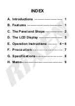 Preview for 2 page of Rixen M-700S Operation Manual