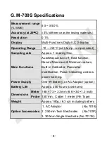 Preview for 4 page of Rixen M-700S Operation Manual