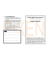 Rixen TK-62 Instruction Manual preview