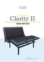 Rize Clarity II Adjustable bed MANDS01 Owner'S Manual предпросмотр