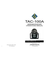 Preview for 1 page of RJE TAC-100A Operation Manuals