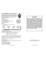 Preview for 3 page of RJE TAC-100A Operation Manuals