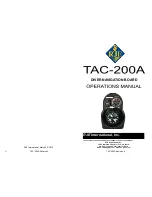 Предварительный просмотр 1 страницы RJE TAC-200A Operation Manual