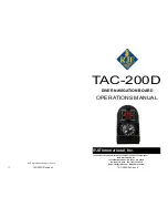 Предварительный просмотр 1 страницы RJE TAC-200D Operator'S Manual