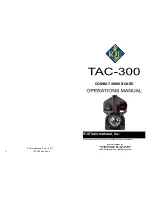 Preview for 1 page of RJE TAC-300 Operation Manual