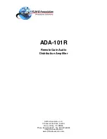 RJM ADA-101R Installation And Operation Manual preview