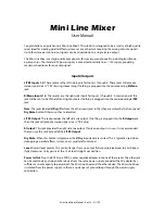 RJM Mini Line Mixer User Manual preview