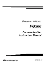 RKC INSTRUMENT PG500 Communication Instruction Manual preview