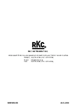 Предварительный просмотр 112 страницы RKC INSTRUMENT SR Mini System Hardware Instruction Manual