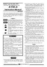 RKC INSTRUMENT X-TIO-A Instruction Manual предпросмотр