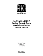 RKI Instruments 30-0954RK-282ST Series Operator'S Manual предпросмотр