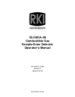 Preview for 1 page of RKI Instruments 35-3001A-08 Operator'S Manual