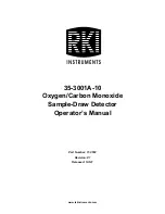 Preview for 1 page of RKI Instruments 35-3001A-10 Operator'S Manual